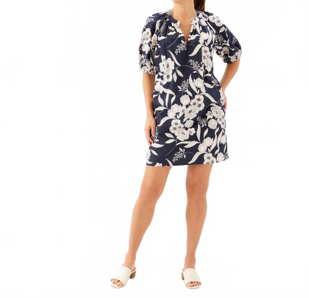 NEW KAREN KANE puff sleeve peasant mini dress in floral print